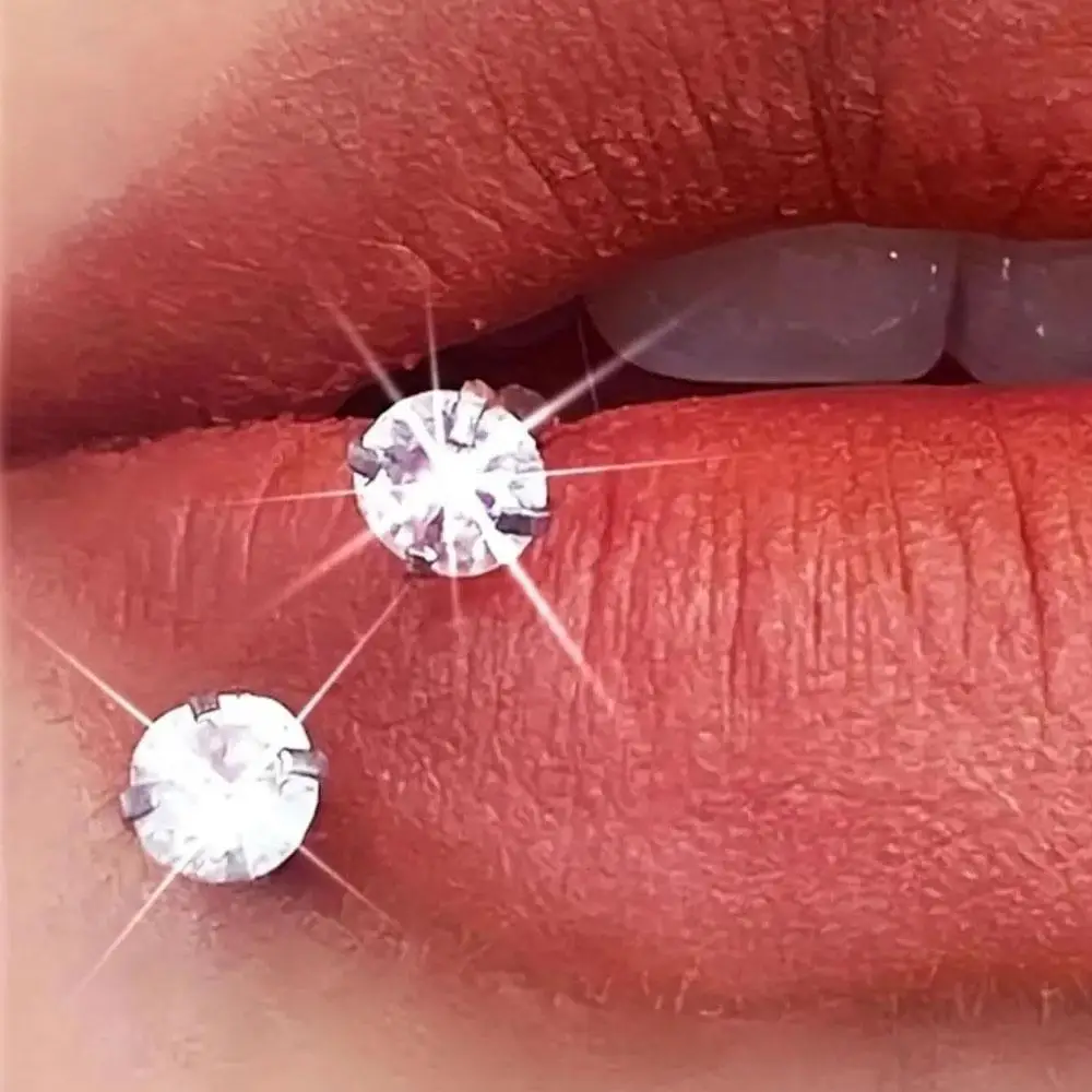 1/3Pcs Stainless Steel Crystal Hoop Ring Piercing Nose Ear Nose Rings Women Men Cartilage Helix Earrings Daith Piercing Jewelry