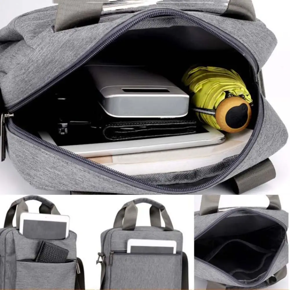 Simple Oxford Business Handbag Multi-function Large Capacity Men Crossbody Bag Briefcase Shockproof Casual Shoulder Bag Outdoor