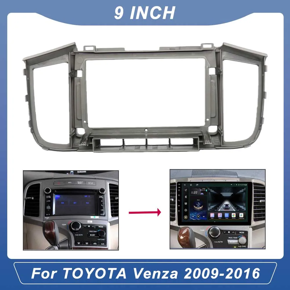9 Inch 22.86cm Car Android Stereo Player Radio Harness Screens Accessories Fascias Frame for Toyota Venza 2009-2016