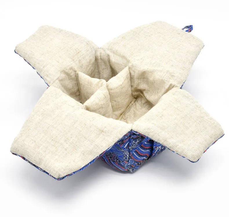Vintage Teaware Storage Bag Accessories Teacup Teapot Bags Travel Outdoor Portable Tea Cup Cozies Food Jewelry Nuts PackageLA451