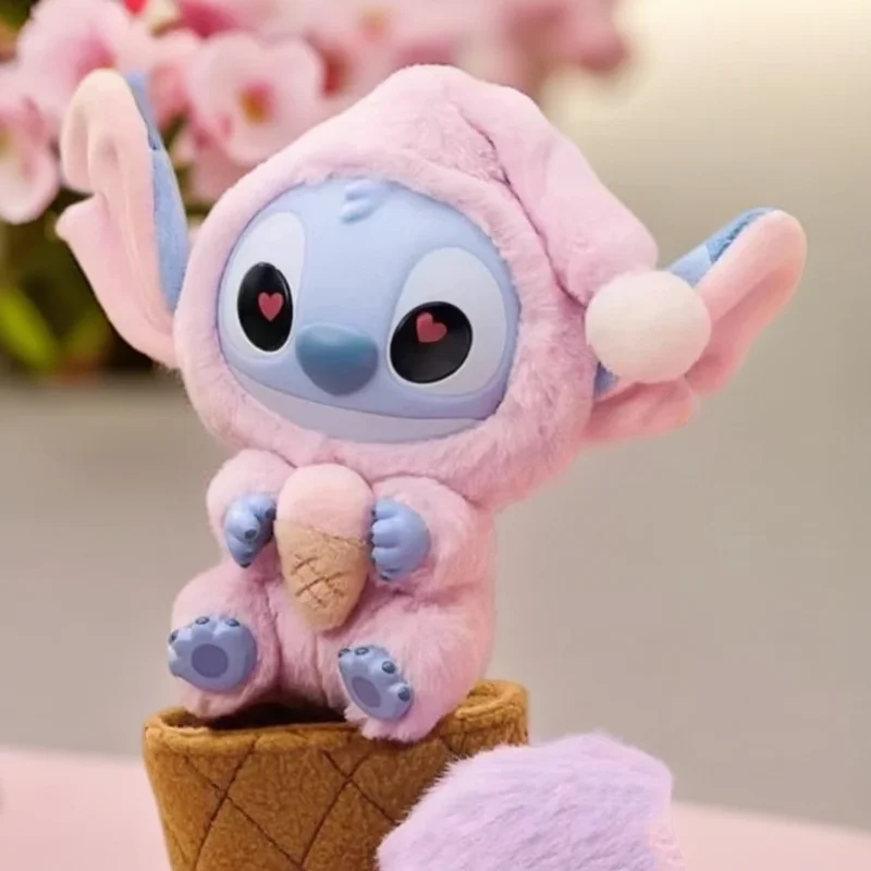 2025 Stitch Hot Eating Before Bed Series caja ciega juguetes hermosa caja ciega muñecas vinilo felpa punto disney anime kawaii