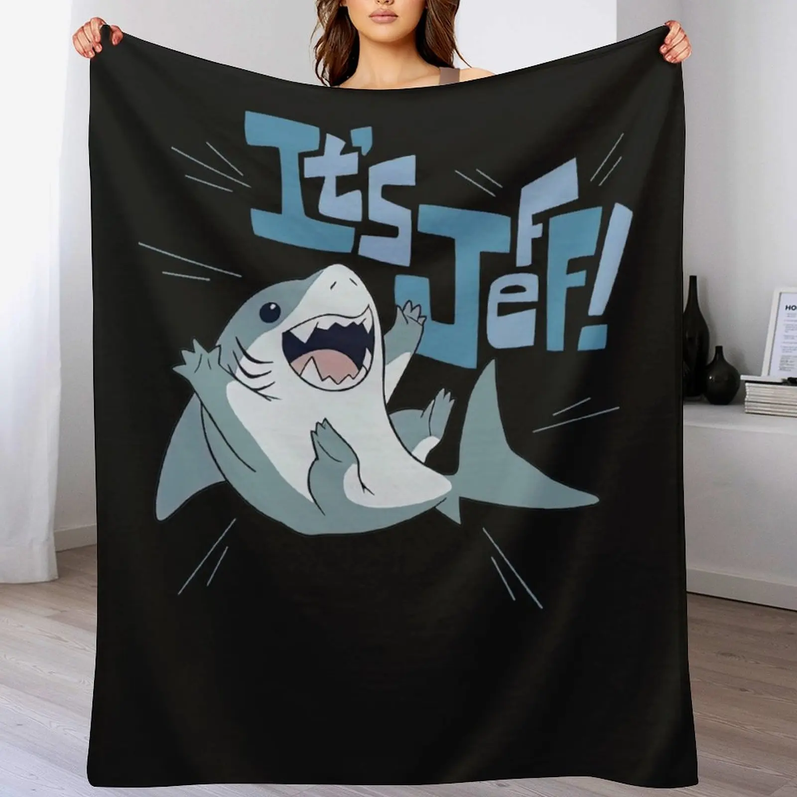 

Itas Jeff The Landshark Throw Blanket Compact Warm Blanket for Car Road Trip
