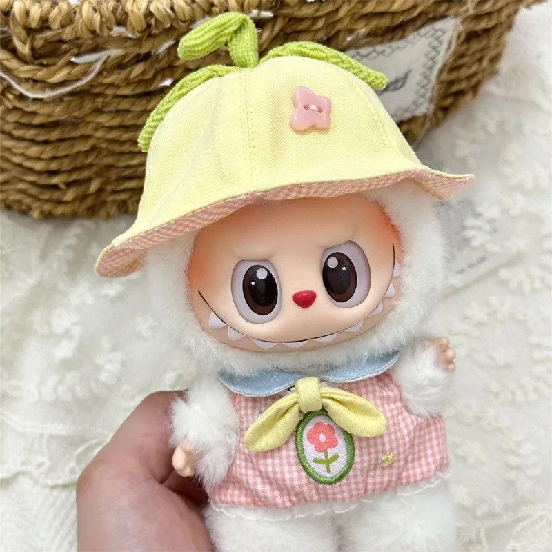 

One Two Three Generation Labubu Doll Clothes 17cm Doll Change Clothes Lovely Hat Tulip Clothes Two Sets