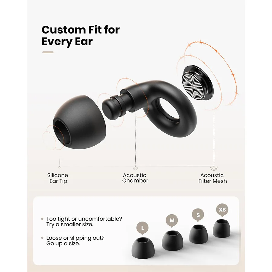 Bouchons d'oreille en Silicone pour dormir, Protection auditive, antibruit, bouchons d'oreille réutilisables pour le sommeil, la mise au point, les Concerts, le travail et l'étude