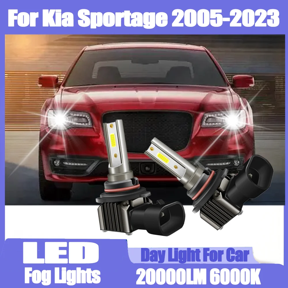 

2PCS Plug and Play 6000K White 90W Fog Lamps 20000LM Canbus No error LED Fog Lights Super Bright 12V For Kia Sportage 2005-2023