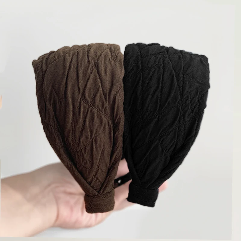 

Winter Warm Wide Hairband For Women Girls Sweet Hair Hoop Thickened and Cotton Added Fashion Hair Accessory Diademas