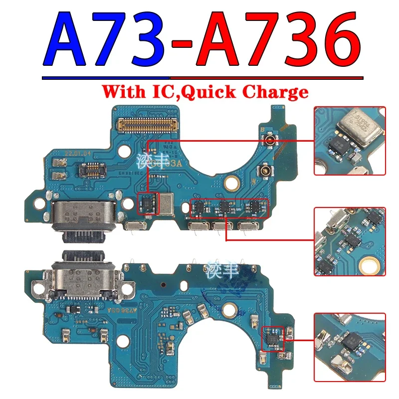 Usb Dock Charger Port for Samsung Galaxy A23 A33 A03 Core A03S A13 A53 A73 4G 5G Charging Board Module