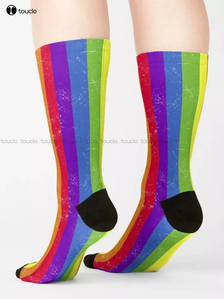 Lgbtq Pride Flag Socks Personalized Custom Unisex Adult Teen Youth Socks 360° Digital Print Custom Gift Streetwear