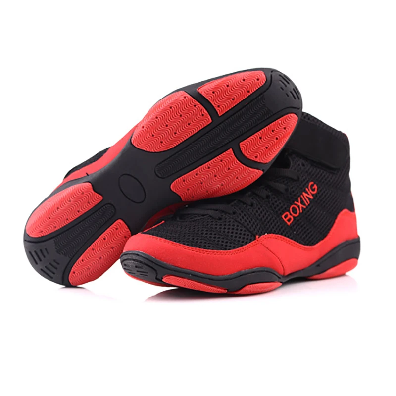 Men Professional Boxing Wrestling Combat Weight Lifting Shoes Male Soft Breathable Wearable Boxing Training Fighting Shoes Boys