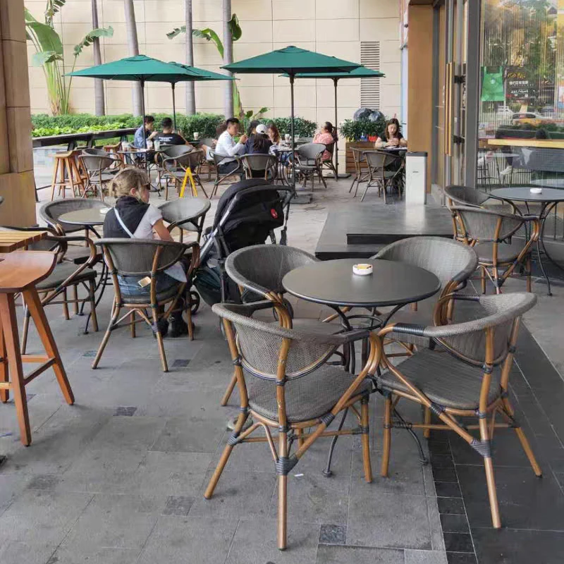 *qz Cafe Hotel French Style Bistro Chairs Outside Patio Garden Chair Terrace Restaurant Dining Chair