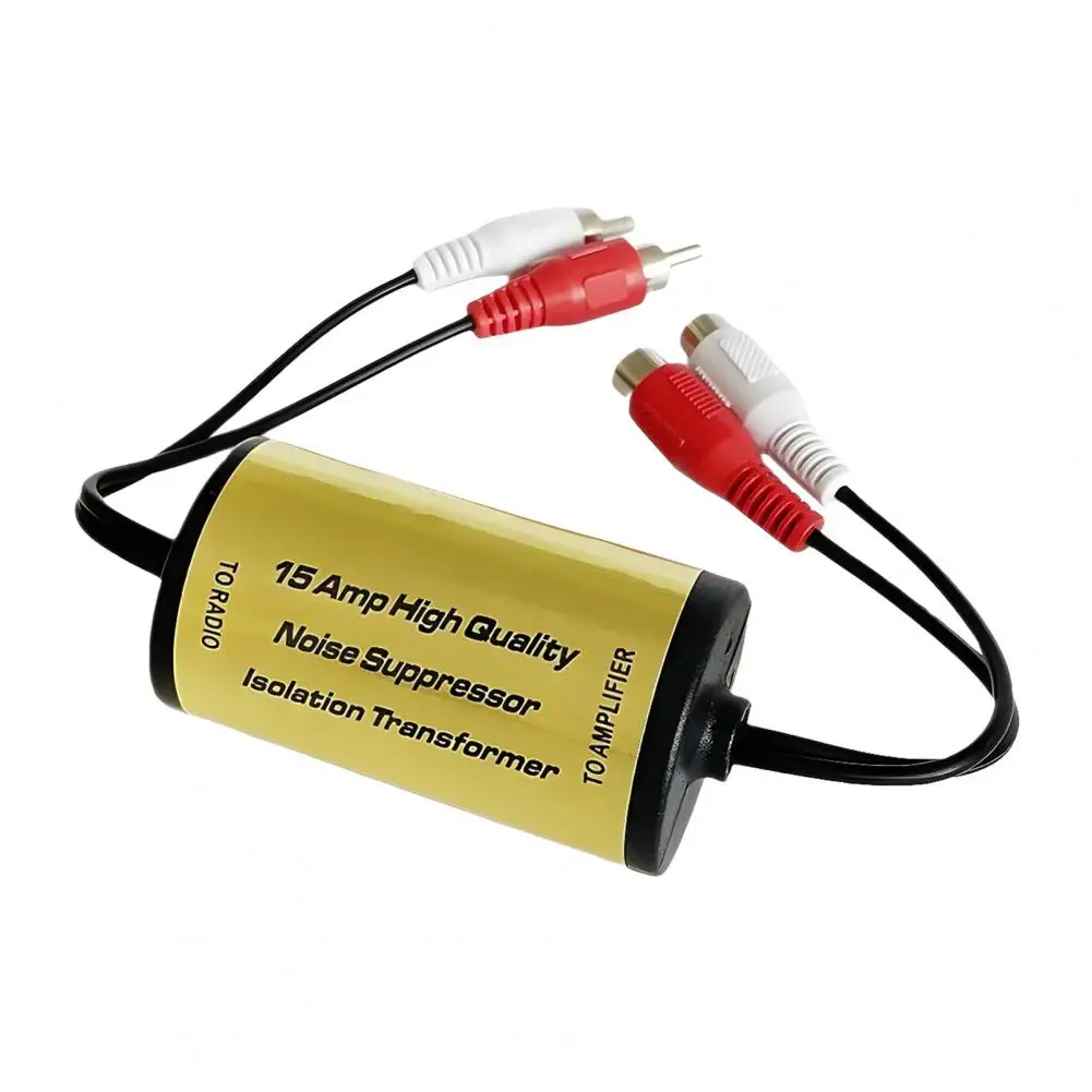 

Audio Interference Filter Car Car Audio Noise Filter Ground Loop Isolator Engine Whine Eliminator Static Suppressor for Stereo