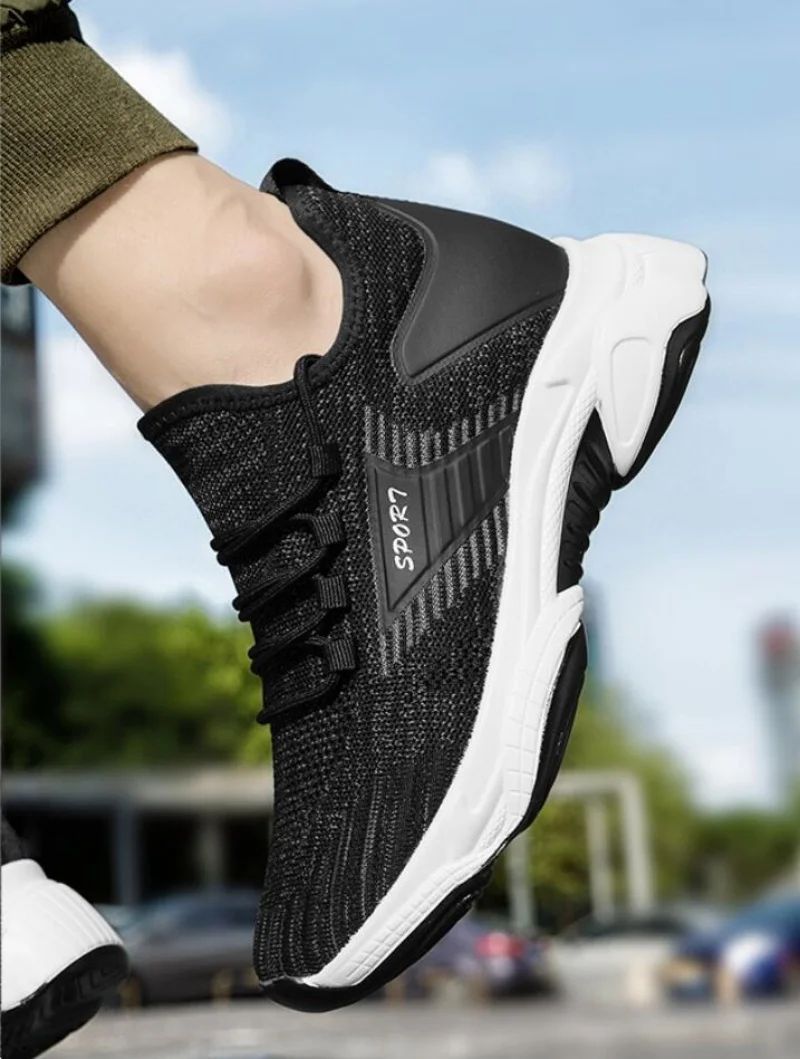 Mesh-Sneaker mit Absatz für Herren – Schuhe mit Höhenvergrößerung für mehr Komfort und Atmungsaktivität – Bequeme, lässige Innensohle – 8 cm Absatz – Mokassins für größere Männer_voghion.com
