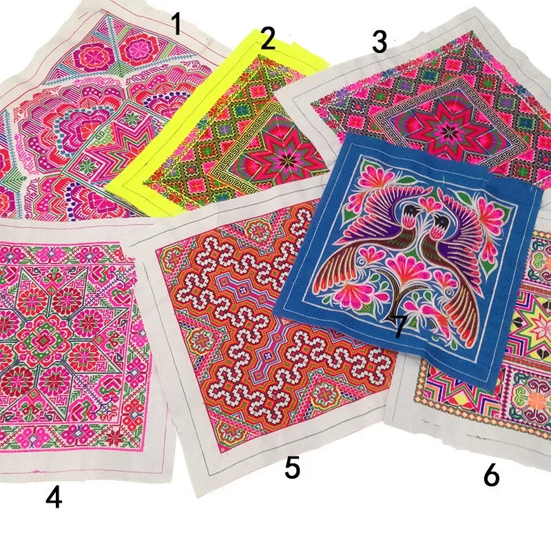 1pcs Ethnic Embroidery Patch Clothes Flower Applique Decoration DIY Craft Sewing Accessoreis