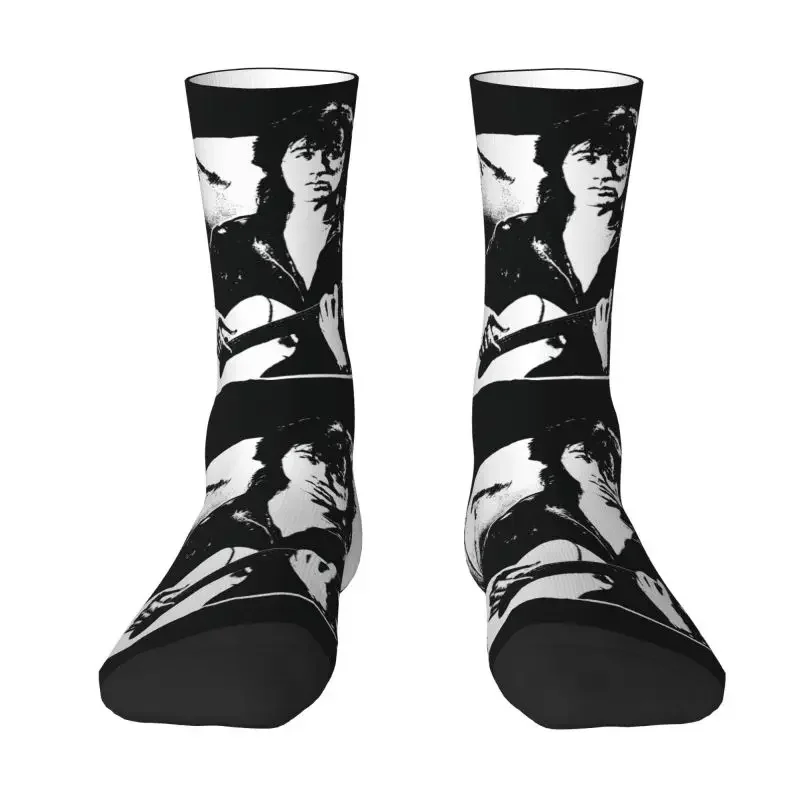 Funny Mens Viktor Tsoi Kino Rock Dress Socks Unisex Comfortable Warm 3D Printed Russian Band Legend Crew Socks