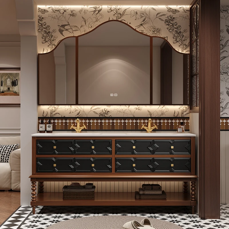 Francês retro armário decorações pia de luxo moderno acessórios armário sala estar maquiagem arte arquivadores móveis