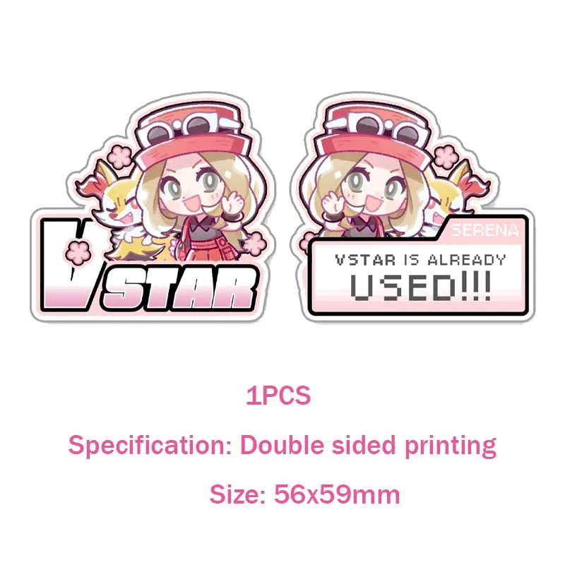 การ์ดอะคริลิคพิมพ์ลายการ์ตูนอนิเมะสองด้านสำหรับสะสมการ์ดโปเกมอน Vstar รุ่น Ptcg Iono Irida Elesa ขนาด 56x59 มม.