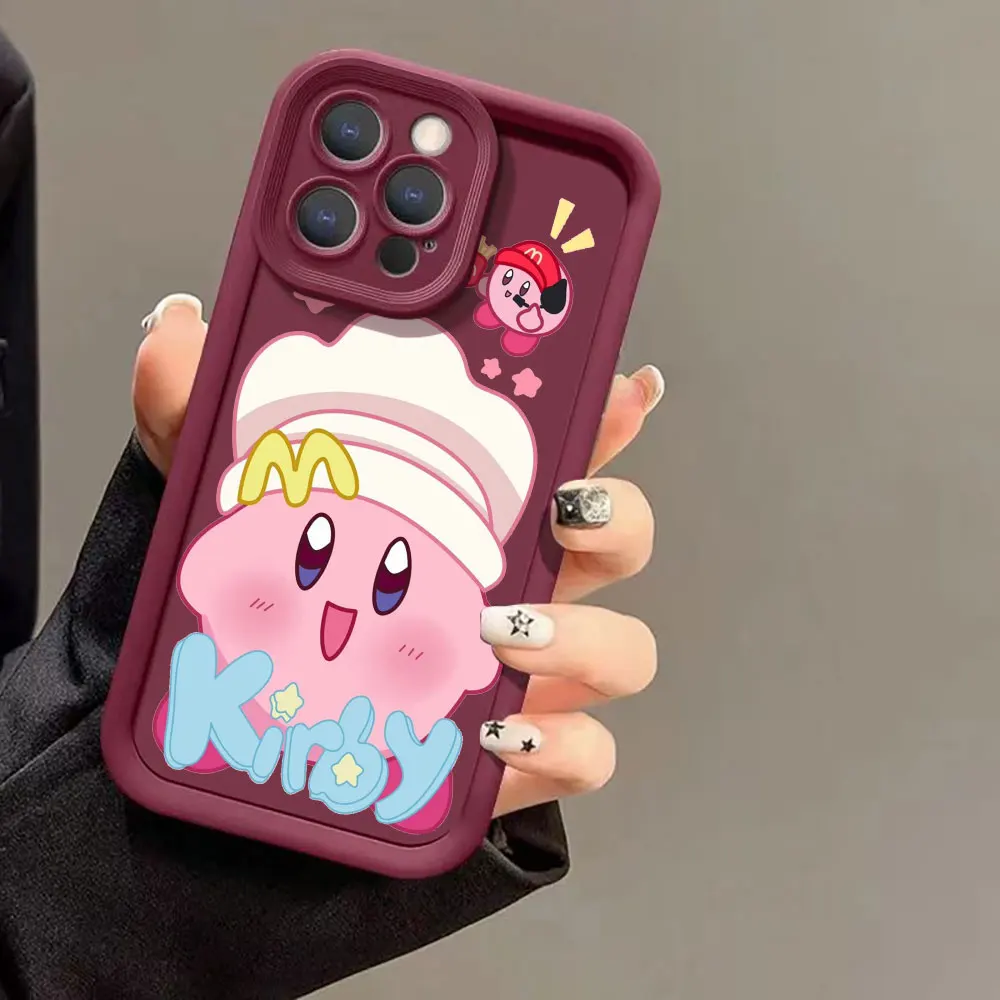 Cartoon Cute K-Kirby Case For Samsung Galaxy A52 A71 A55 A54 A51 A50 A73 A35 A34 A33 A32 A31 A30 A25 A24 A23 A21S A20S A13 Cover