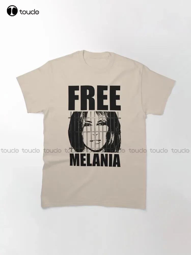 Free Melania Trending T-Shirt White Dress Shirt For Men Funny Art Streetwear Cartoon Tee Digital Printing Tee Shirts Custom Gift