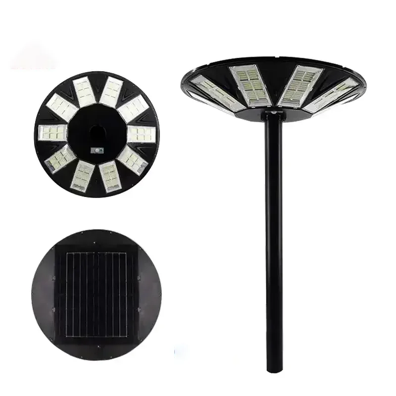 

Outdoor Waterproof UFO Round Integrated Street Lamp 300W 500W 600W Pathway All In One LED Solar Power Garden Lights