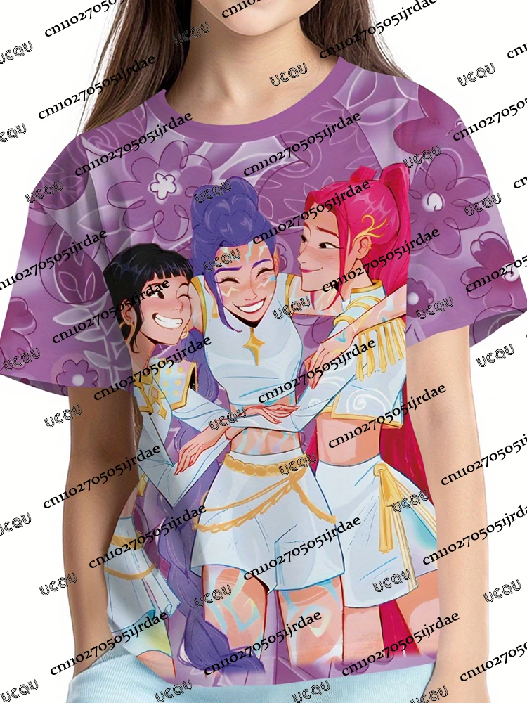 

KPop Demon Hunters Girls Clothes Girl Boy Soft Summer Tops 2025 Hot Movie 3D Print T Shirts Men Women Clothing Gift For Kids