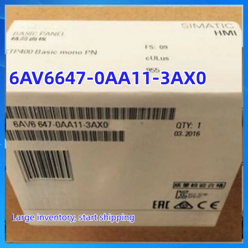 

New 6AV6647-0AA11-3AX0 SIMATIC HMI KTP400