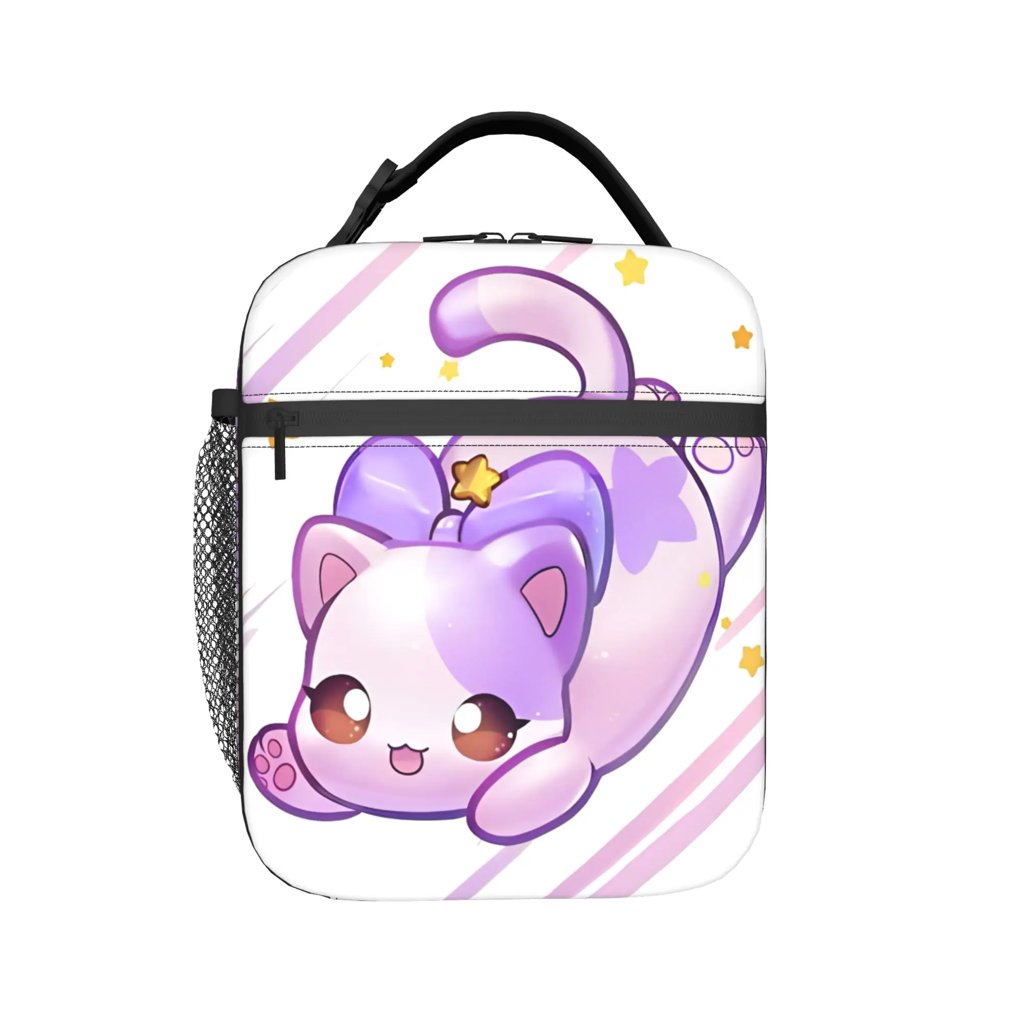 Aphmaus  Cat Cartoon Insulated Lunch Bags Thermal Bag Reusable,Lunch Container Anime Portable Tote Lunch Box Bento Pouch