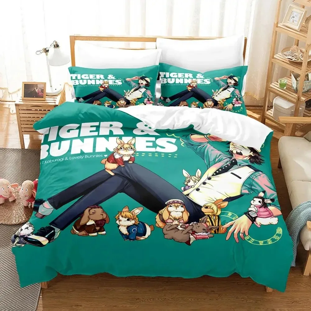 

Anime Tiger & Bunny Bedding Set Boys Girls Twin Queen Size Duvet Cover Pillowcase Bed Kids Adult Fashion Home Textileextile