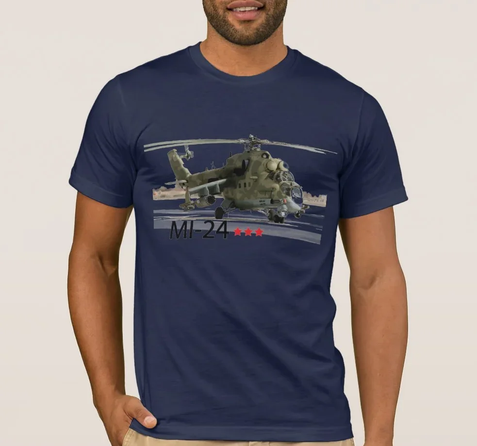 Russian MI-24 Hind Gunship and Attack Helicopter Men's T Shirt