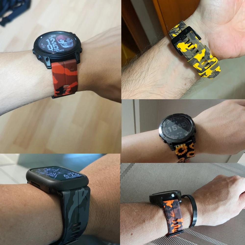 Fenix7 7X Pro opaska do zegarka Garmin Fenix 6 6X Pro 5 5X Plus 3hr silikonowy 26mm 22mm zegarek Easyfit wymienny pasek do