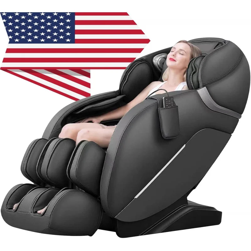 

iest 2024 SL Track A303 Recliner,Full Body Chair with Zero Gravity,Airbags,Heating,and Foot Massage (Blac