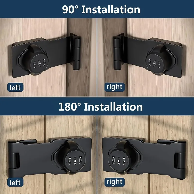 3 Digit Household Security Cabinet Password Locks Keyless Drawer Combination Coded Door Cabinets Home Hardware Zinc Alloy Latch image 2