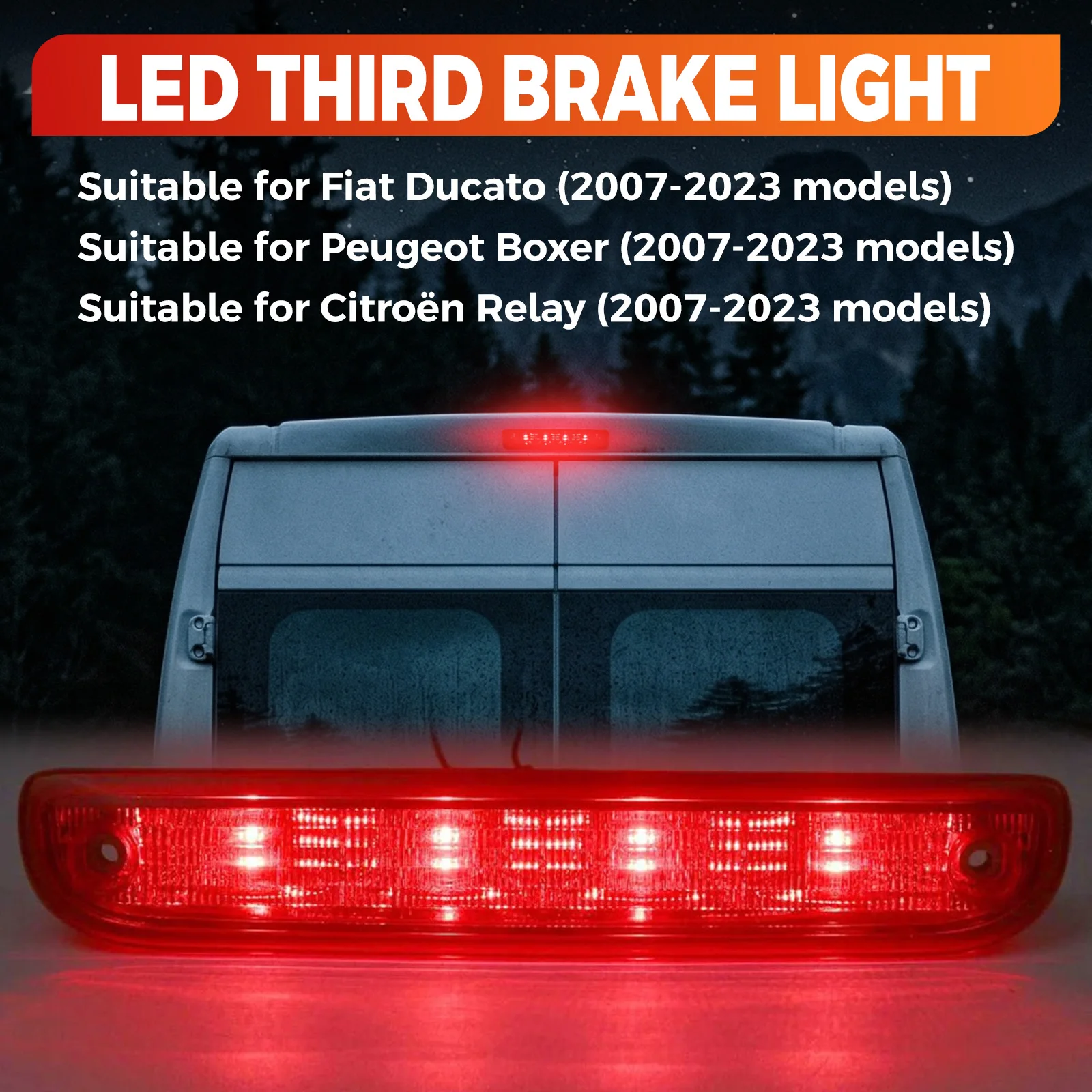 

LED Third Brake Light For Fiat Ducato Peugeot Boxer Citroën Rela 2007-2023 High Level Brake Light 1340670080 7177854