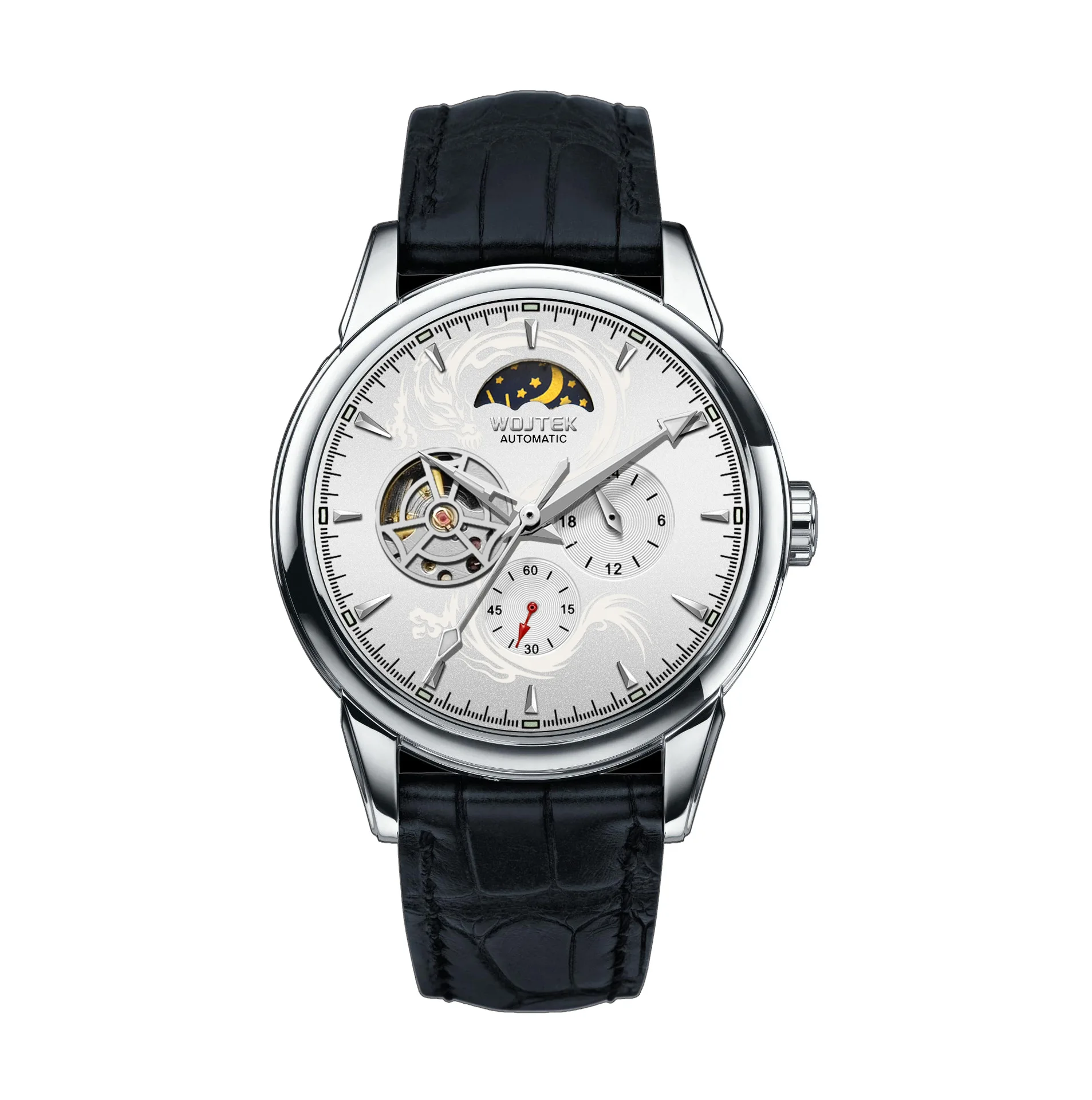 

Mechanical Watch for Men Skeletonized Series Diameter 40mm Thickness 14.8mm Luminous Function Waterproof to 30 Meters