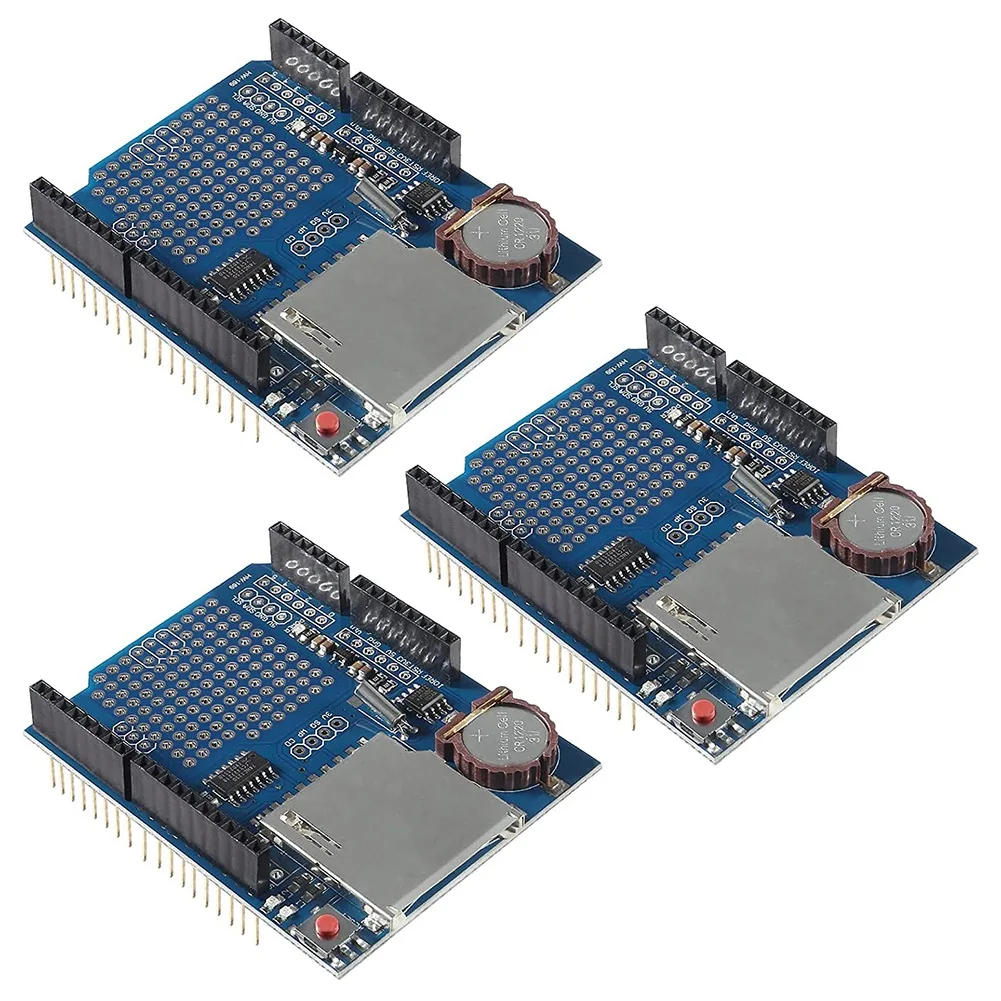 A25P 3PCS Data Logger Module Logging Shield Data Recorder DS1307 Shield For Arduino UNO With SD Card