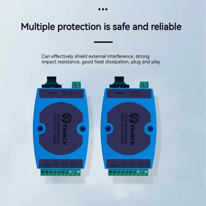 Transceptor de módem de fibra óptica SC/FC/LC, convertidor óptico DIN-Rail, Control Industrial en serie, interruptor de 20KM