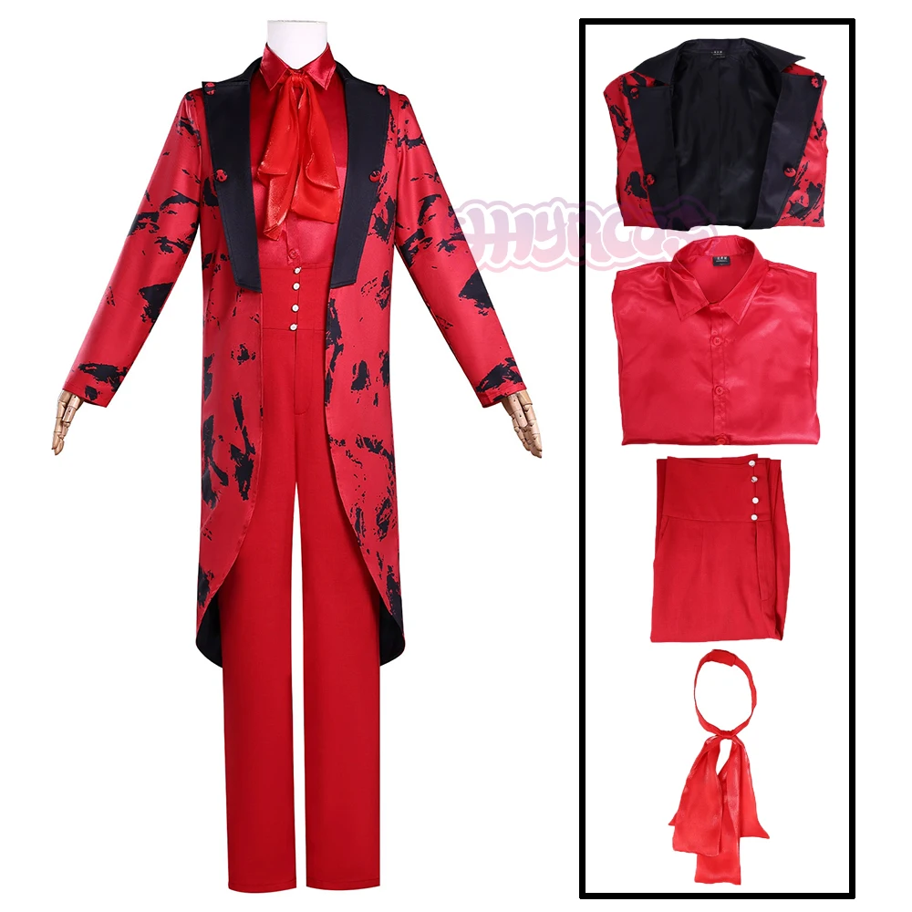 

4 шт. OOscar LLsaac красное платье косплей для мужчин и женщин спортивная одежда цифровая сублимированная печать аксессуары на заказ для Хэллоуина