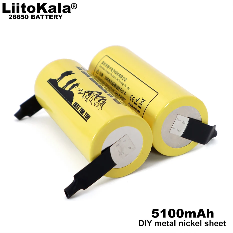 1-5PCS Liitokala LII-51S DIY nickel 26650 8A Power Rechargeable Lithium Battery 26650A 3.7V 5100mA