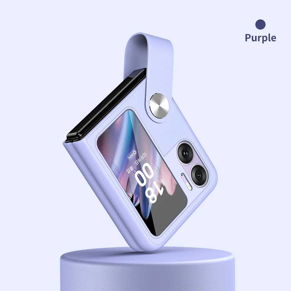 اغلفة ممن لهم العثور على N2 Flip 5G حافظة عالية الجودة جلدية حزام اليد حامل الهاتف كابا للعثور على N2 أغلفة حماية الغطاء الخلفي