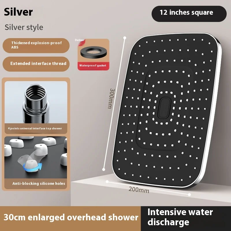 

Top spray large water volume pressurized showerhead nozzle pressurized single head shower household shower showerhead