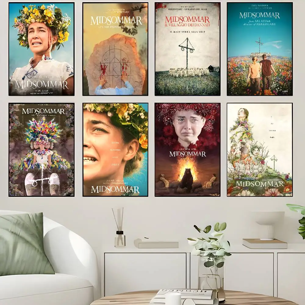 Midsommar Movie Selbstklebendes Kunstposter, Whitepaper-Drucke, Poster, Kunstwerke, ästhetische Kunst, Wandmalerei