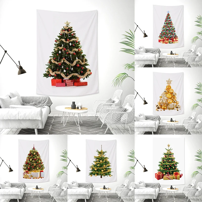 Christmas tree tapestry holiday party decoration  background cloth living room bed dormitory  home