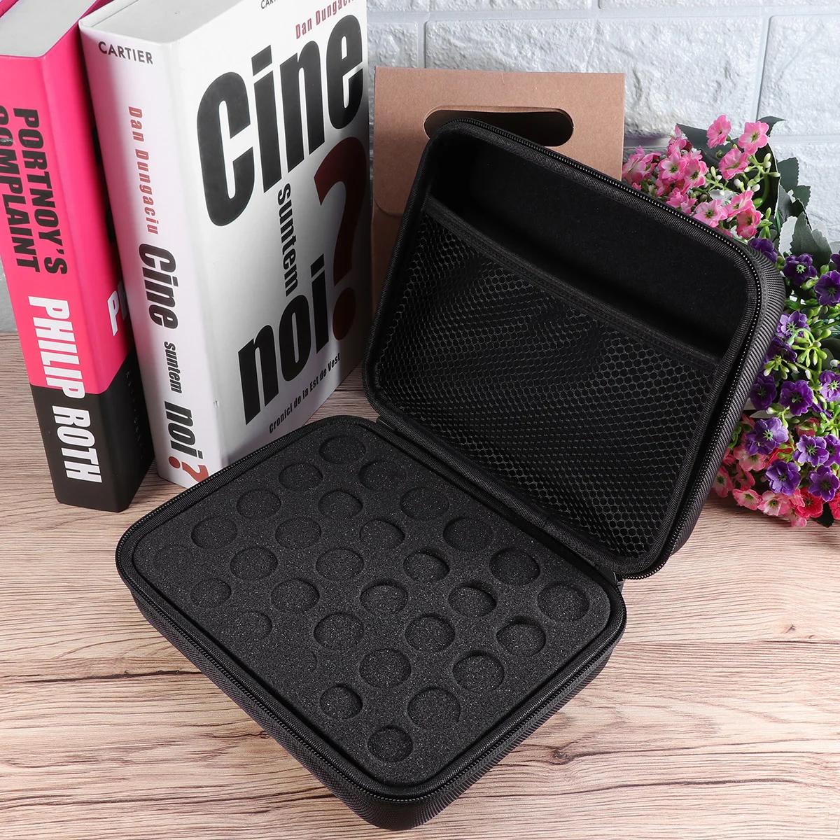 

1pc 12 Slots 5ml 10ml 15ml Capacity Essential Oil Bottle Shockproof Bag Carrying Case Roller Bottle Storage Bag Drop Bottle EVA