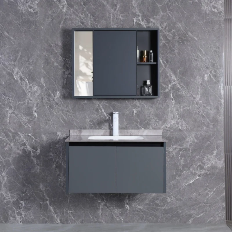 Intelligent Waterproof Bathroom Cabinet Combination Washbasin Bathroom Vanities with Full Body Mirror Customizable