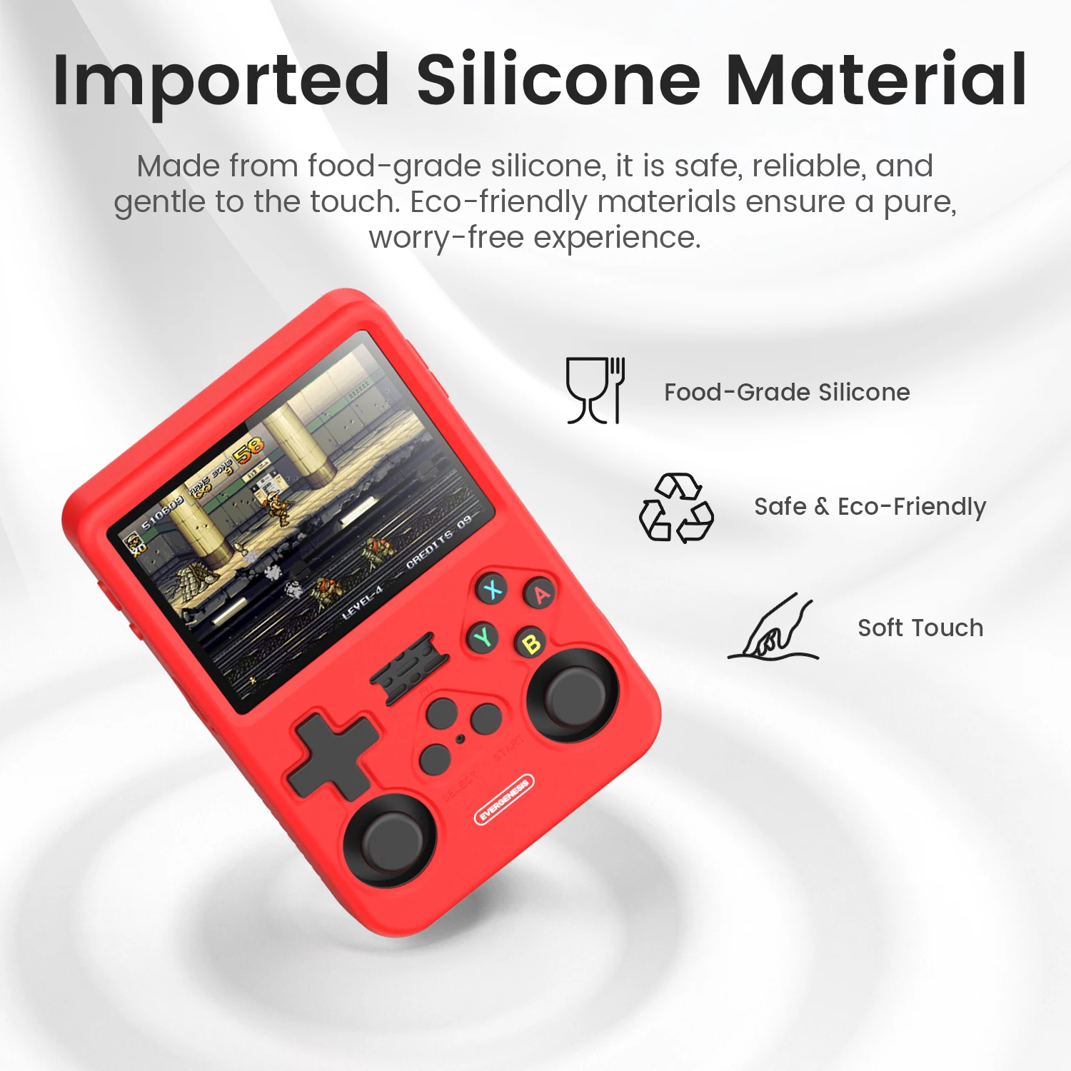 R36S Silicone Protective Case, Shockproof Scratch Resistant Cover for Retro Handheld Gaming Console, Portable Game Accessory