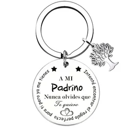 Spanish Dad Gifts From Son Daughter Keychain Father Keyring Daddy Papa Men Jewelry For Father's Day Birthday