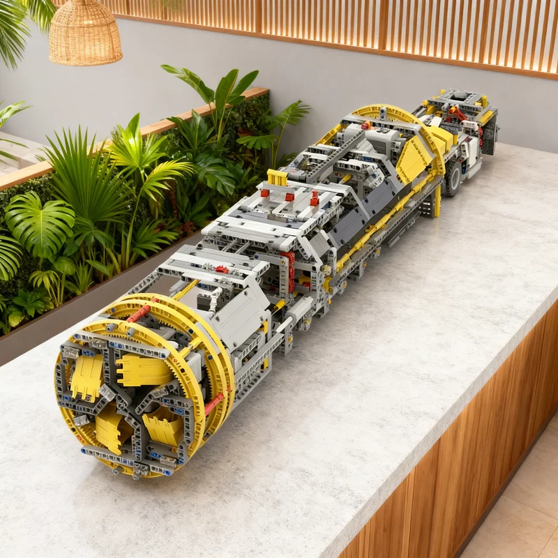 

3331pcs MOC Tunnel Boring Machine Technical Model Building Blocks Creative Gift DIY Display Decor Adult Premium Kids Desk Home