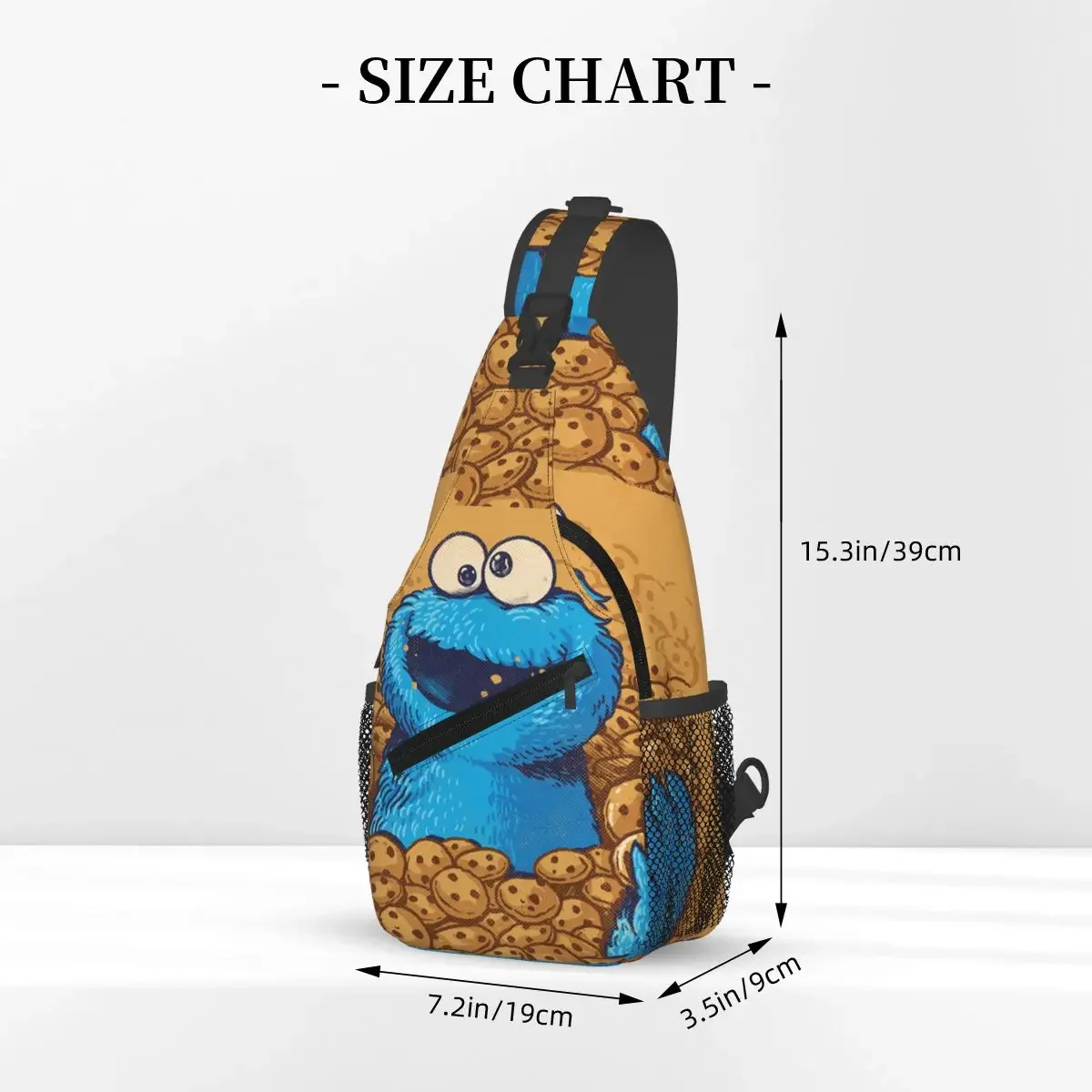 Cookie Sling Backpack Sling Bag Hiking Travel Chest Bag Daypack Men Fashion Crossbody Backpack Shoulder Bag Pouch