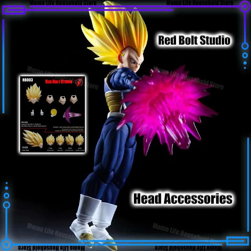 

Red Bolt Studio Beast Deities Dragon Ball Super Saiyan3 SSJ3 Vegeta RB003 Head Accessories Anime Action Figure Gifts Model Toys