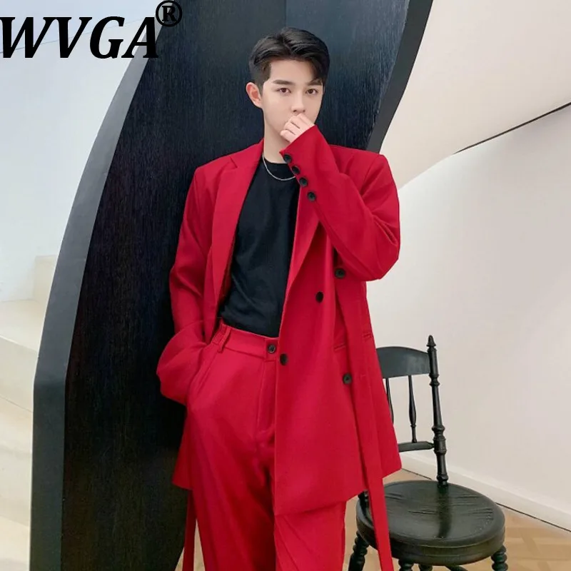 

Мужской пиджак WVGA в винтажном стиле с отложным воротником, модный повседневный блейзер с длинным рукавом, новинка весна-осень, модель W21143