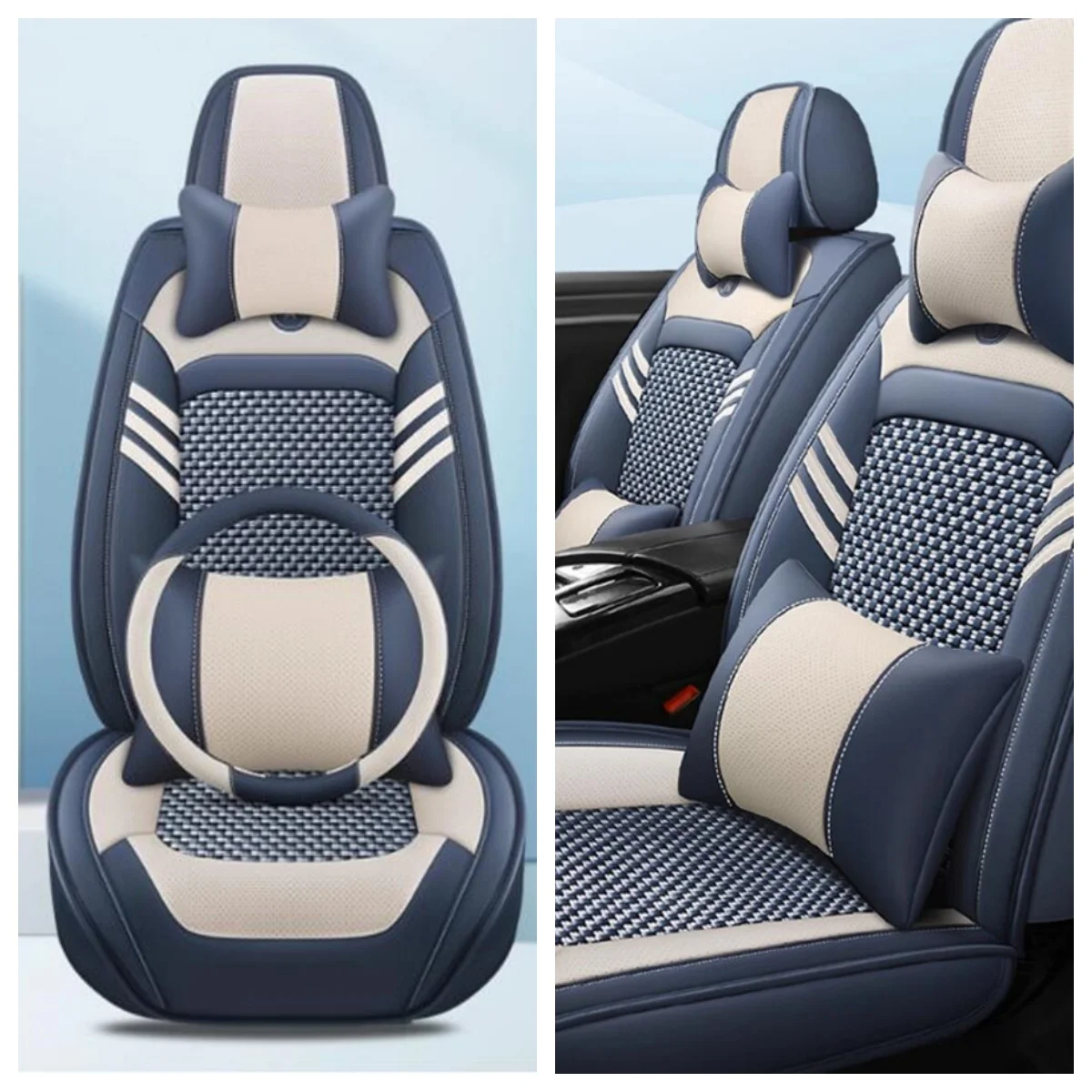 

Чехлы на передние и задние автомобильные сиденья + чехол на руль для Lexus NX 200t 300 300h 2021-2014, дышащий чехол с подушкой сиденья